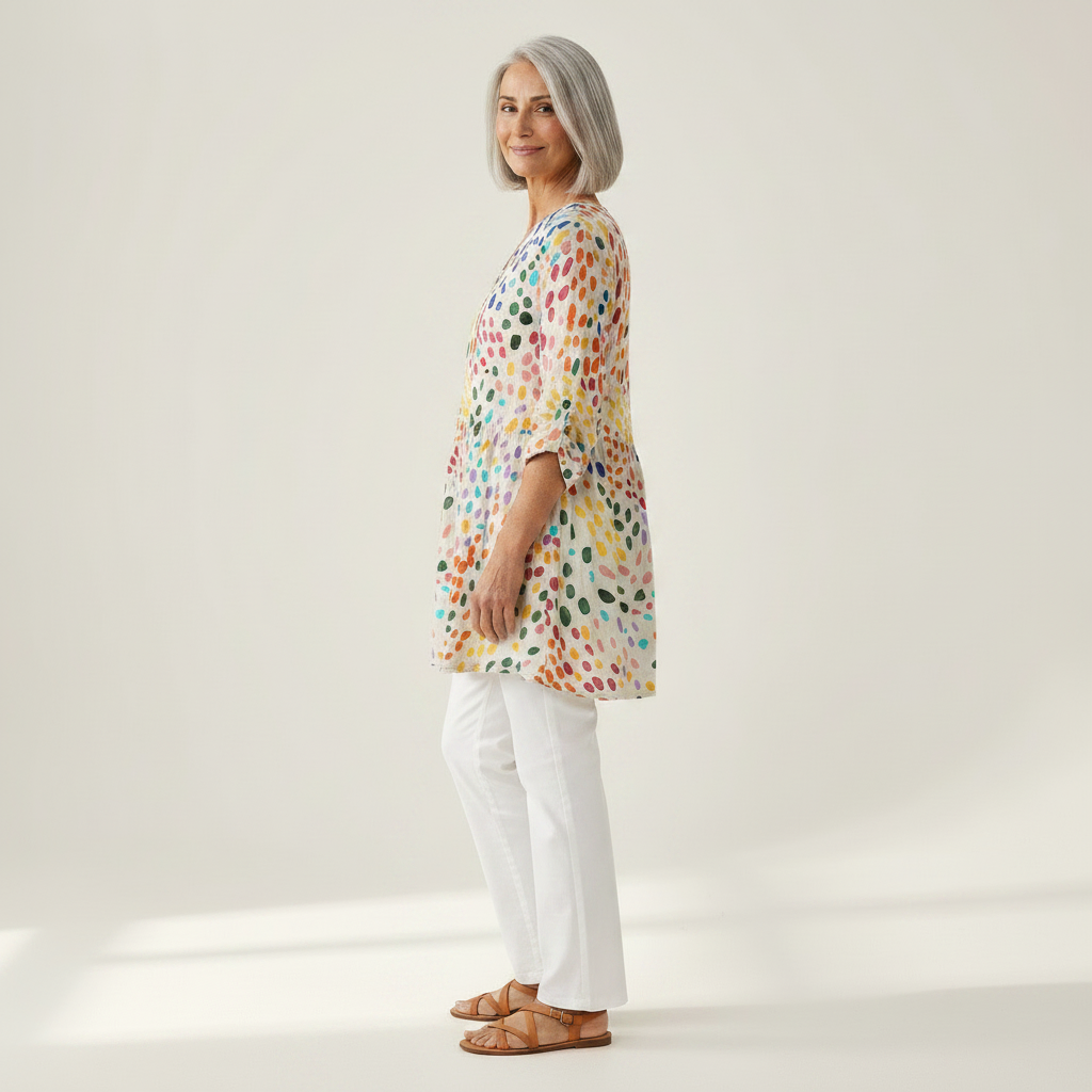 Noëlle - Blouse longue imprimée