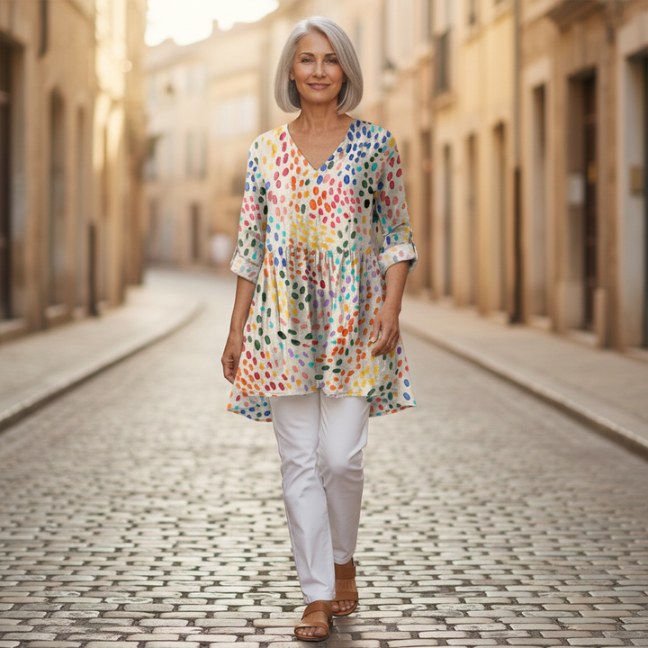 Noëlle - Blouse longue imprimée