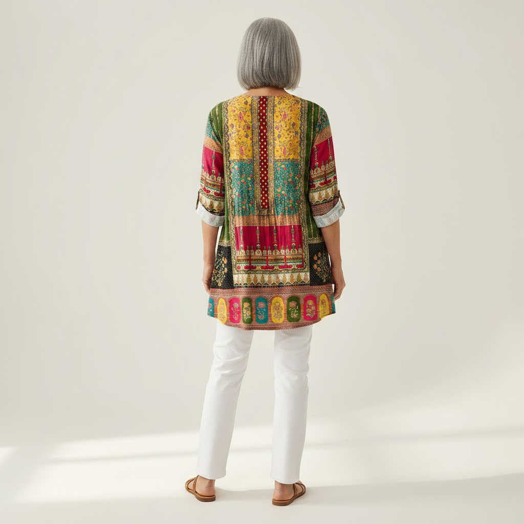 Lucie - Blouse longue imprimée