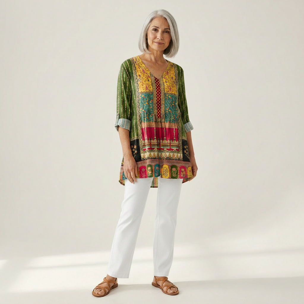 Lucie - Blouse longue imprimée