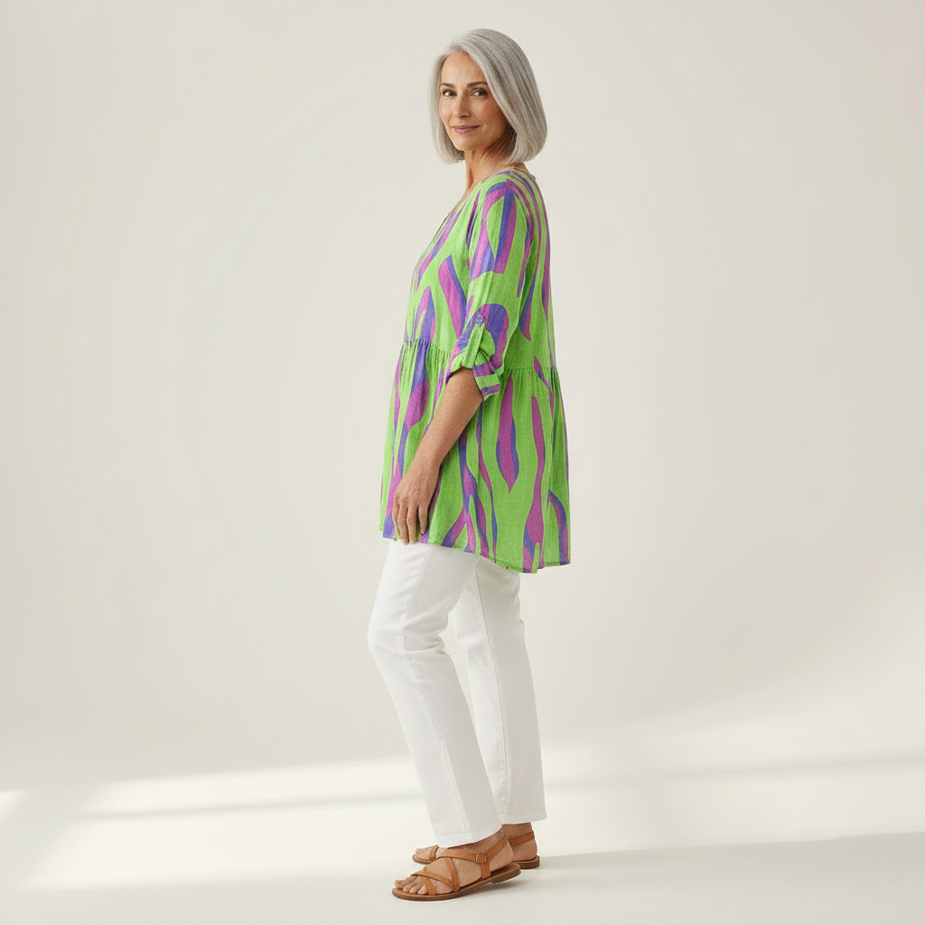 Mireille - Blouse longue imprimée