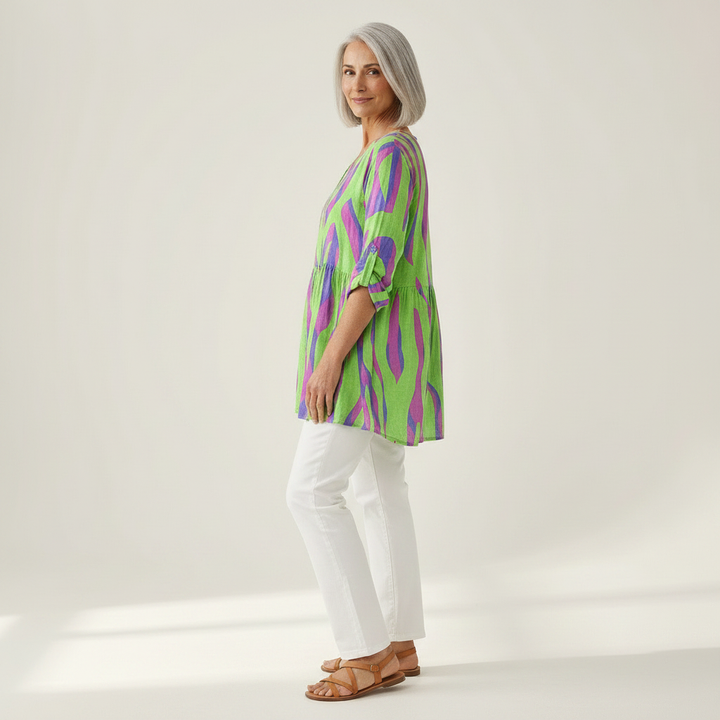 Mireille - Blouse longue imprimée