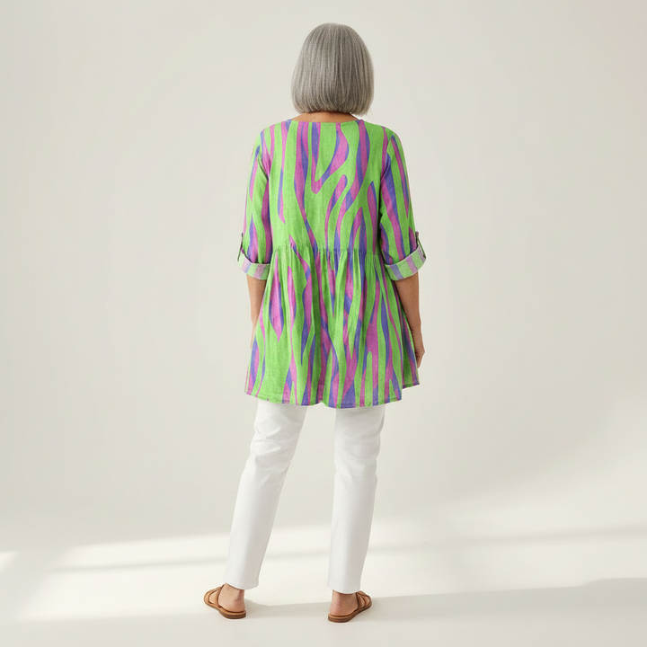 Mireille - Blouse longue imprimée