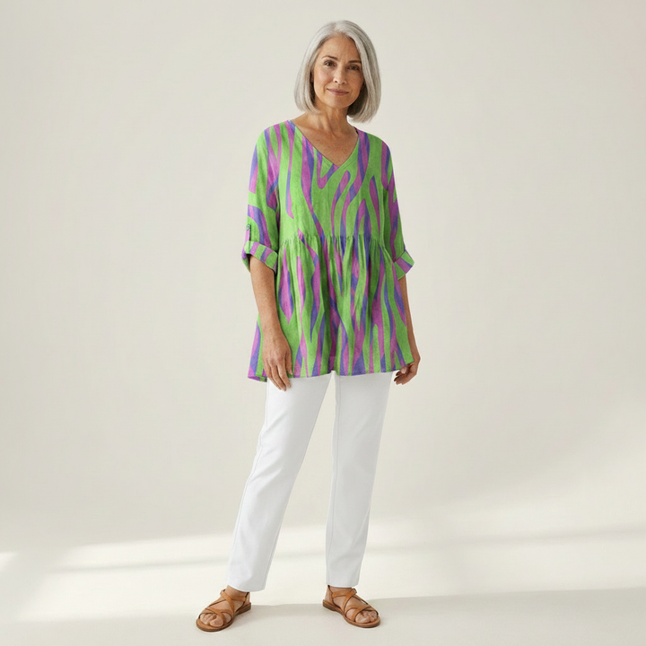 Mireille - Blouse longue imprimée