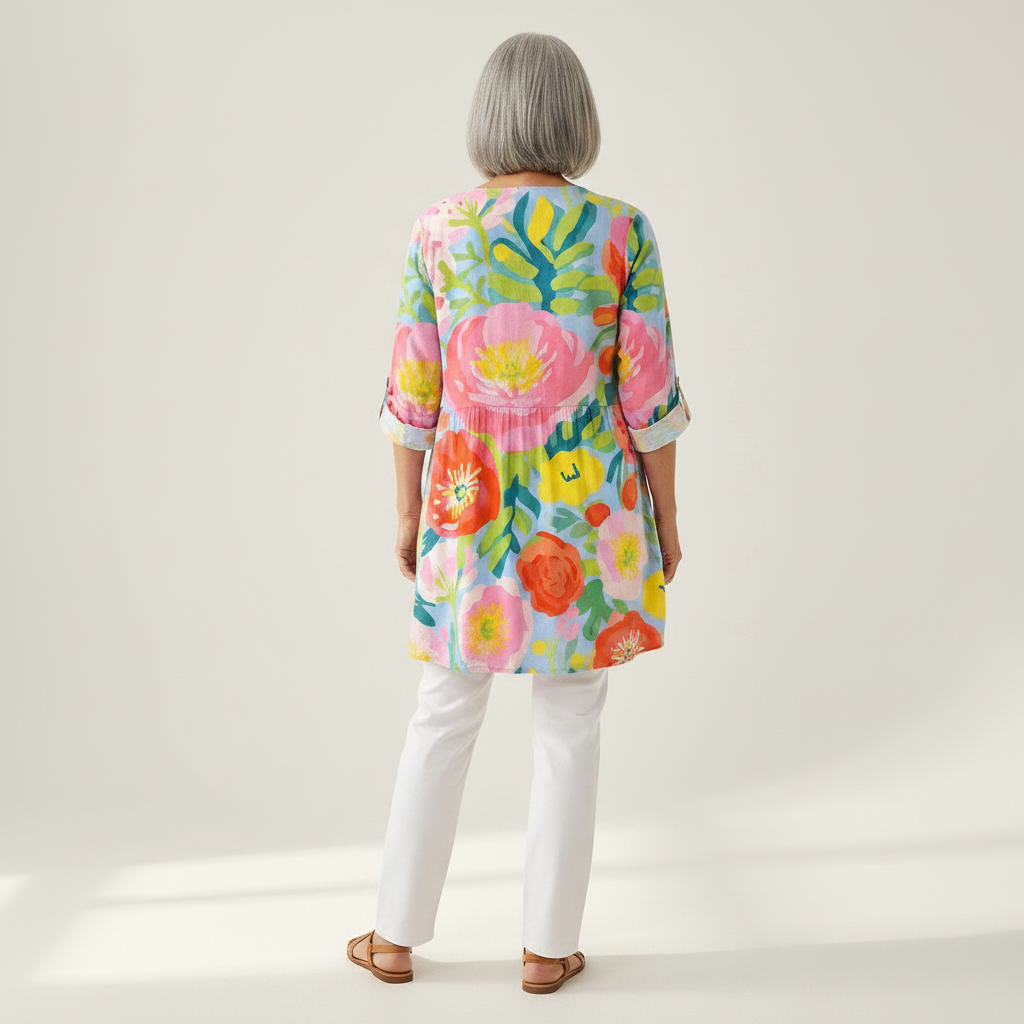 Nadine - Blouse longue imprimée