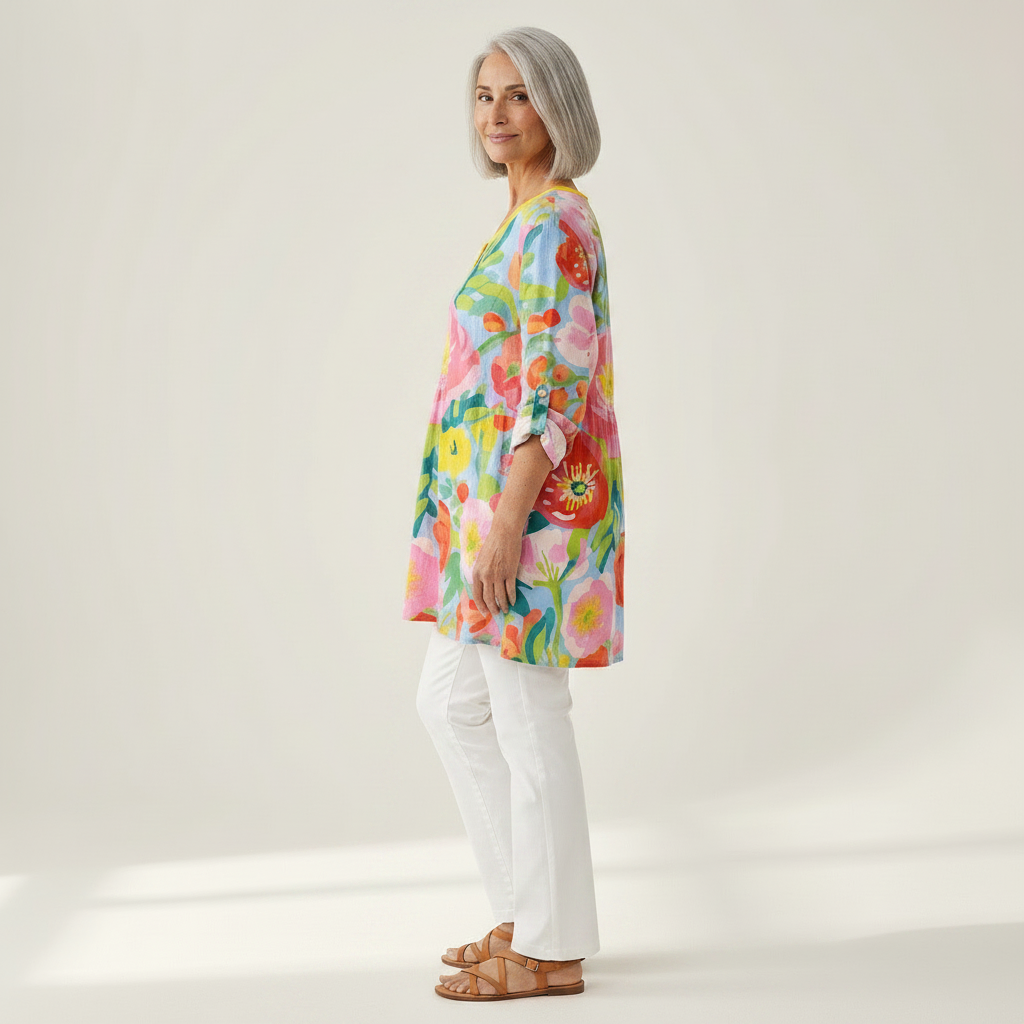 Nadine - Blouse longue imprimée
