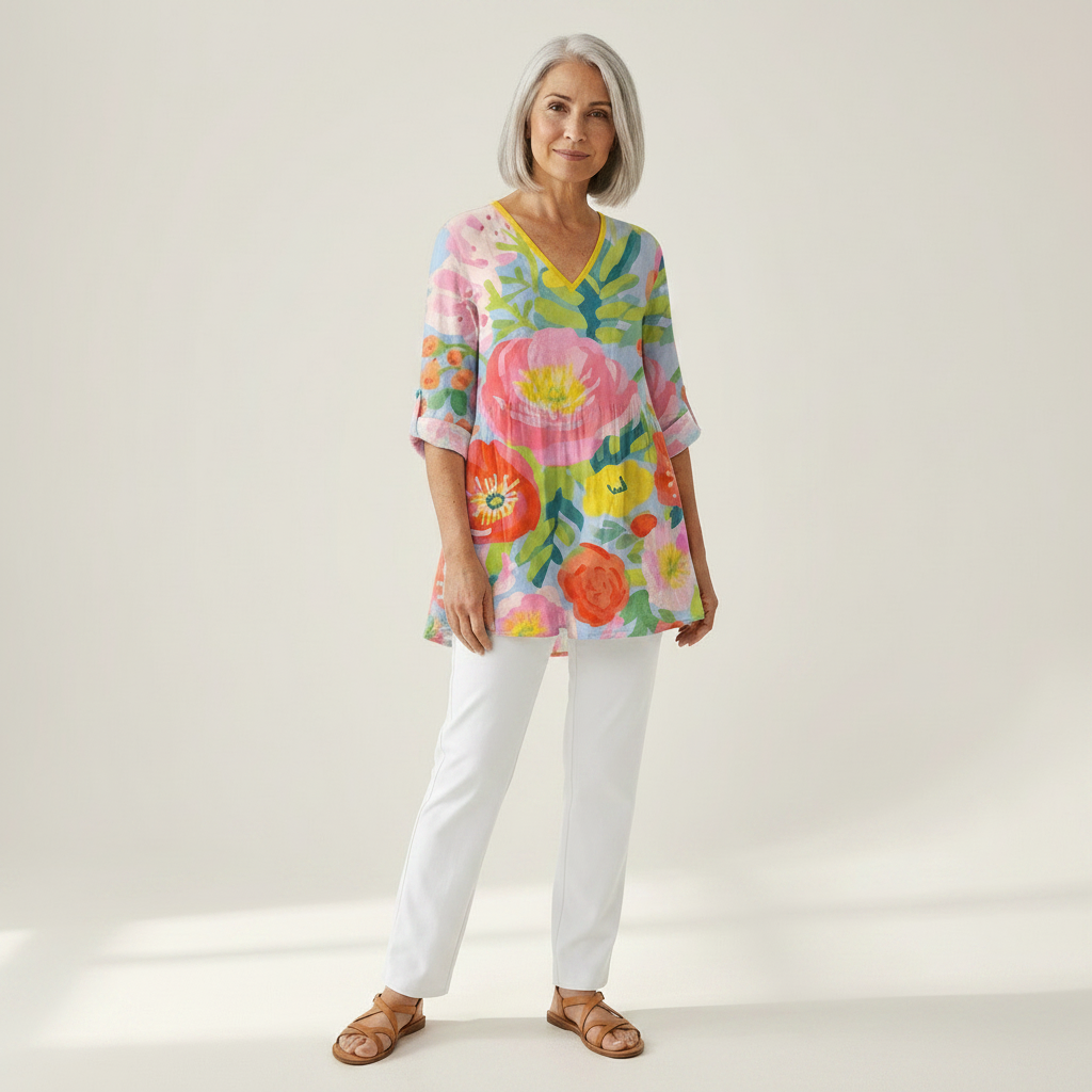 Nadine - Blouse longue imprimée
