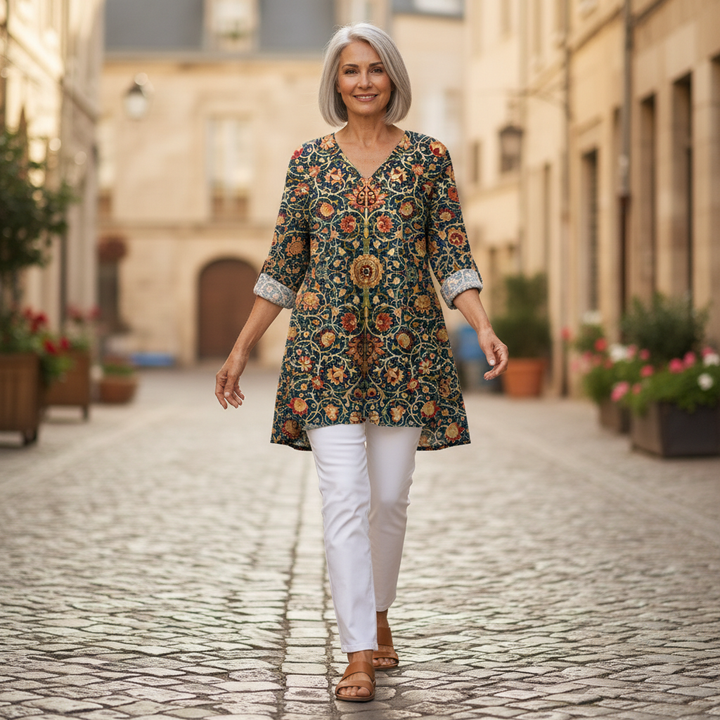 Nadia - Blouse longue imprimée