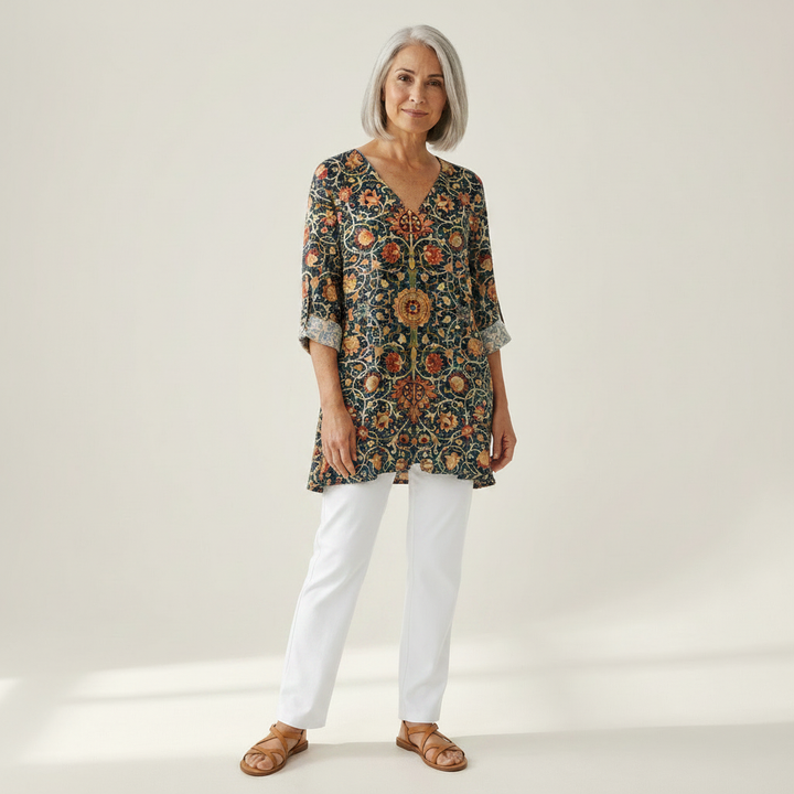 Nadia - Blouse longue imprimée