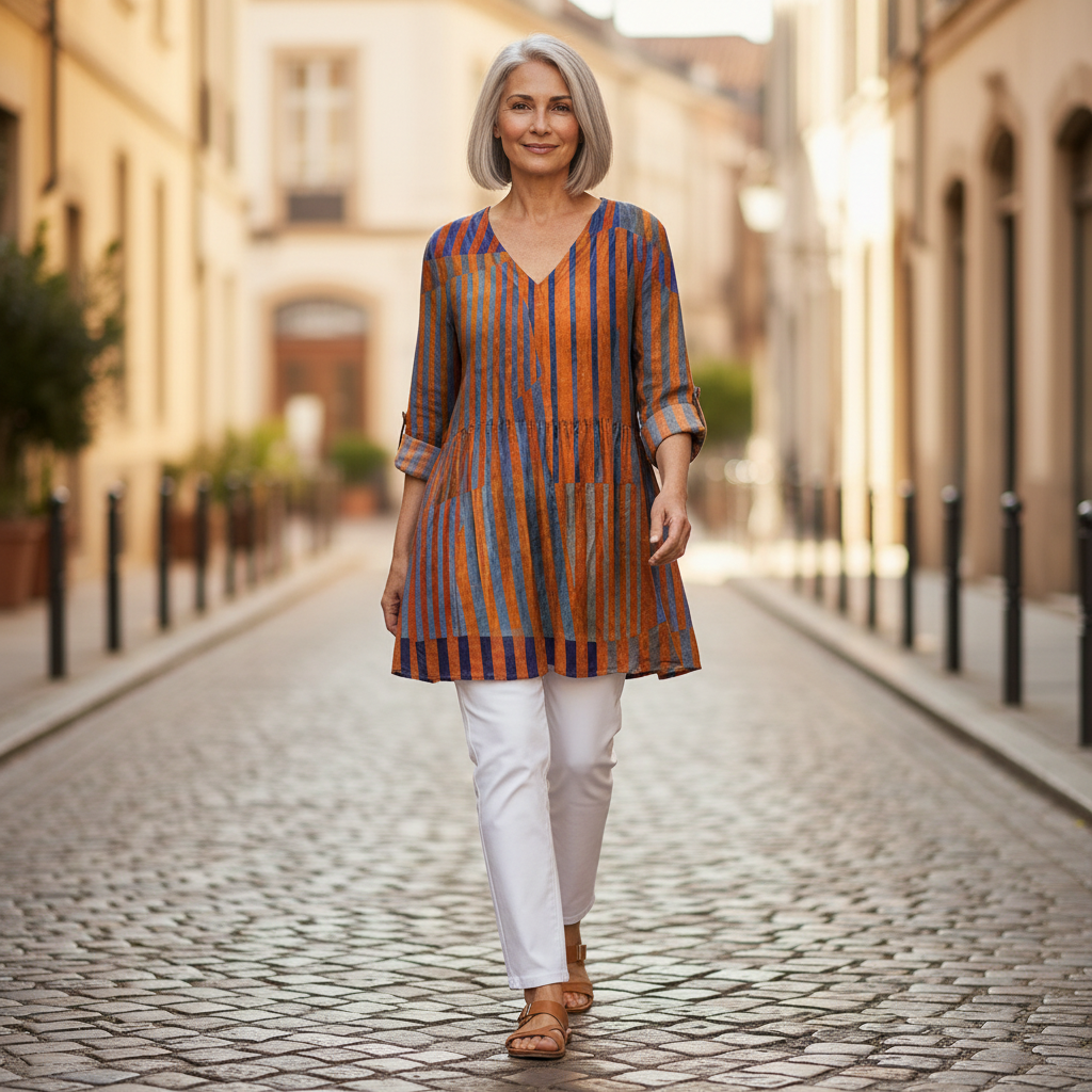 Salomé - Blouse longue imprimée