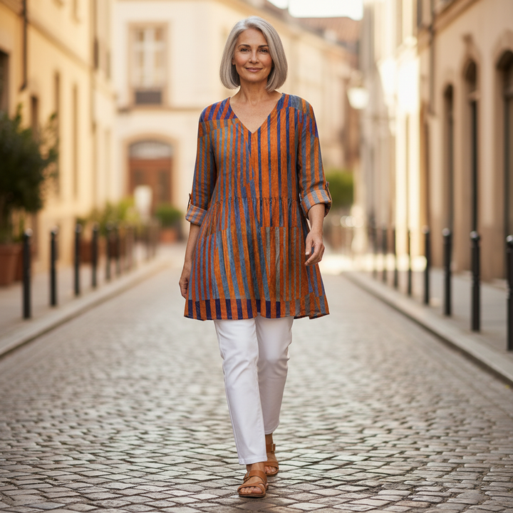 Salomé - Blouse longue imprimée