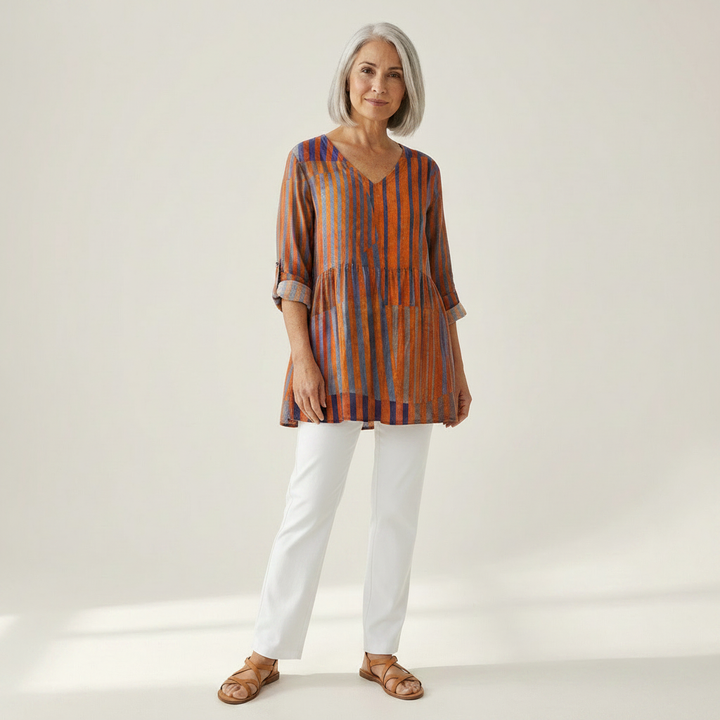 Salomé - Blouse longue imprimée