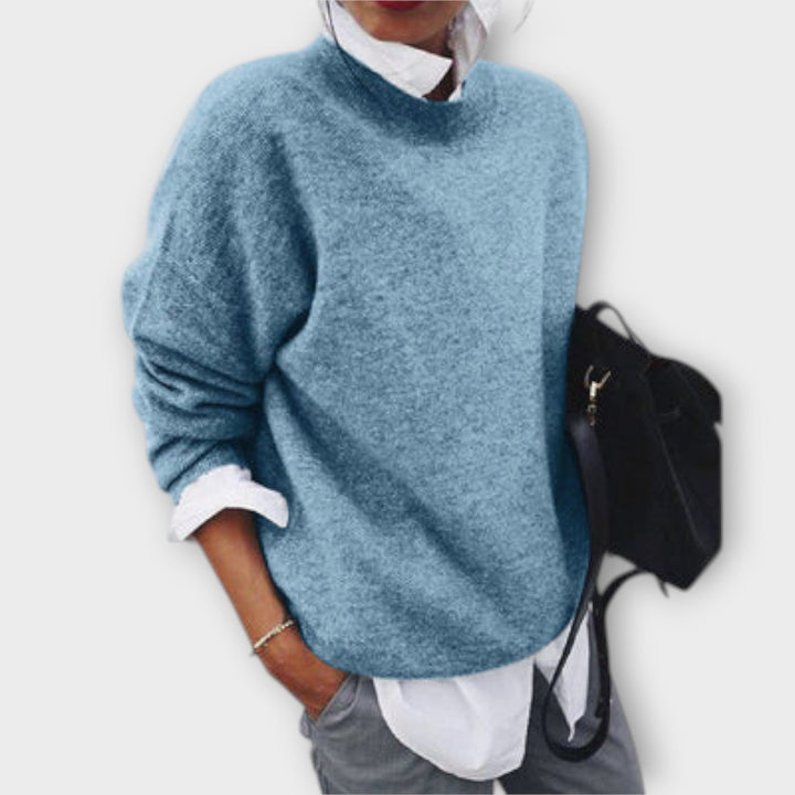 Lucie - Pull en vert olive doux