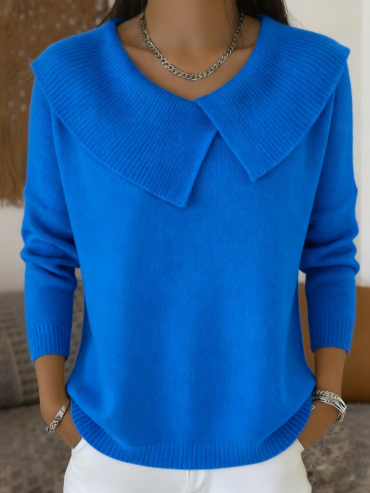 Caroline – Pull élégant en maille avec col distinctif