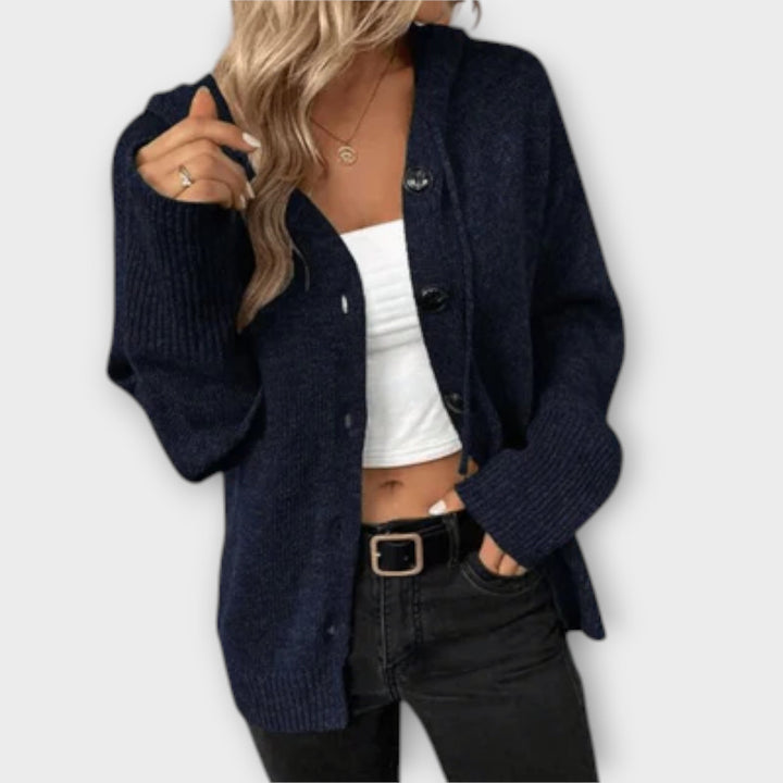 Brigitte - Cardigan beige avec boutons