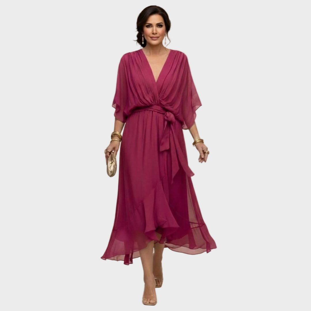 Monica Chiffon - Robe à décolleté en V