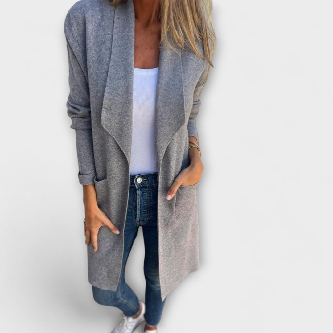 Hortense - Élégant cardigan long Grauer