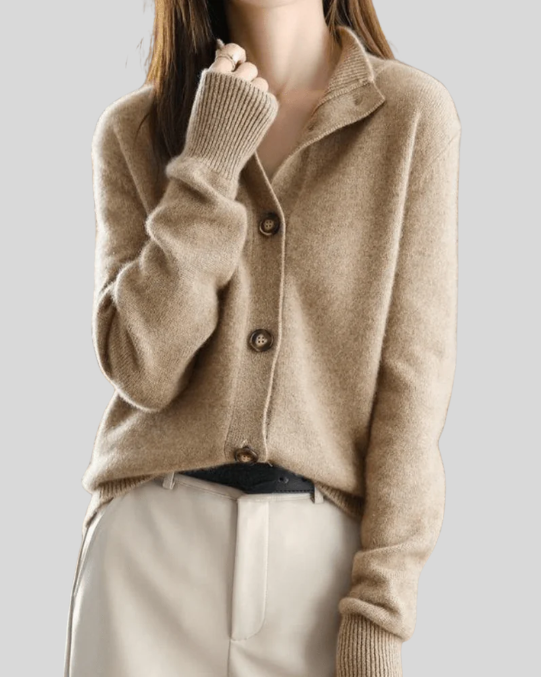 Claire | Cardigan en Cachemire Style Rétro