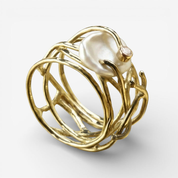 Samira - Bague en Or et Perles