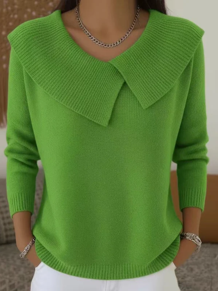 Caroline – Pull élégant en maille avec col distinctif