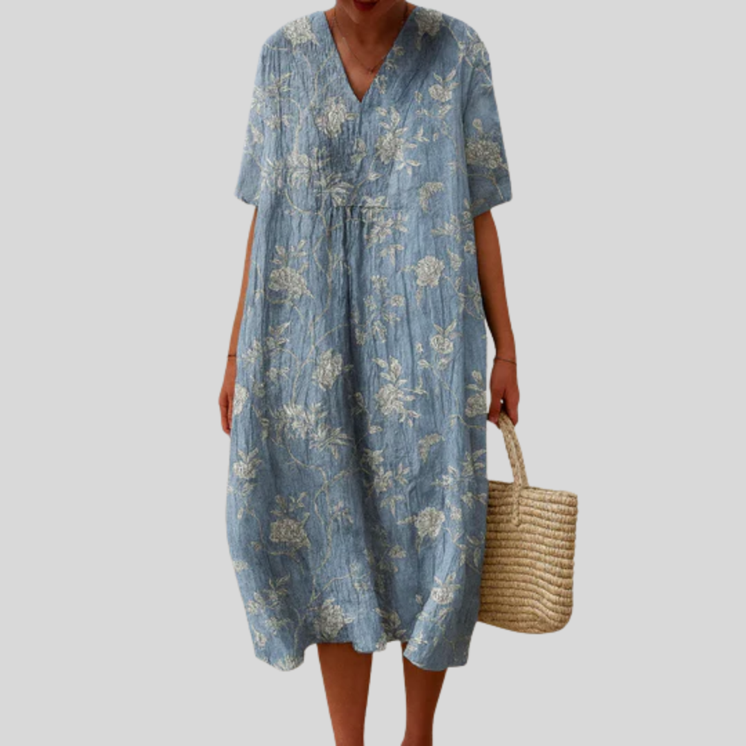 Geneviève - Robe d’Été Imprimée Flatteuse