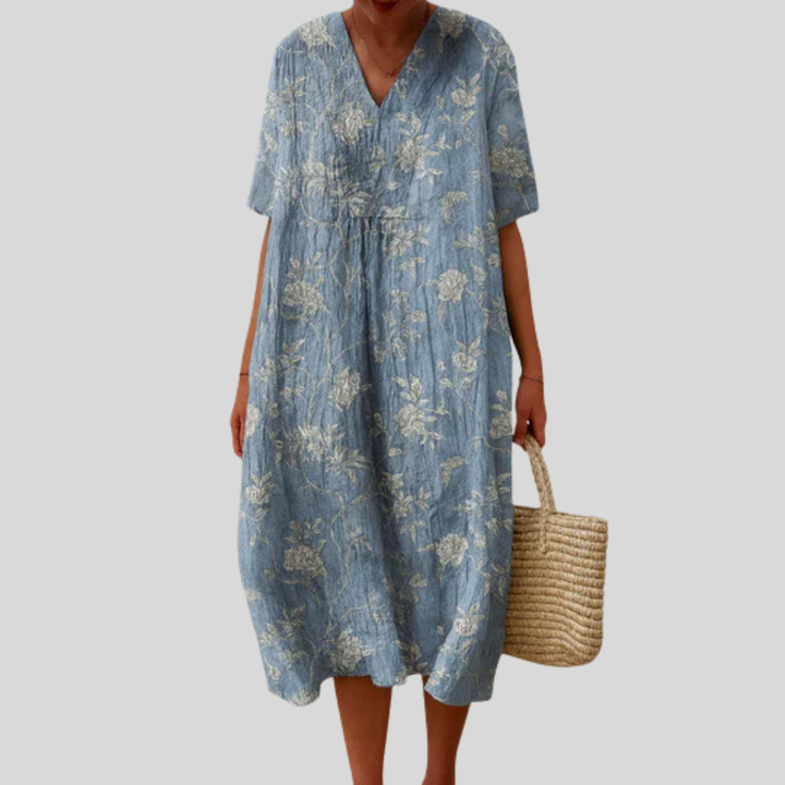 Geneviève - Robe d’Été Imprimée Flatteuse