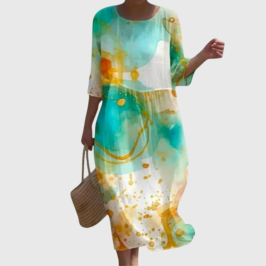 Martine | Robe Maxi Florale Élégante
