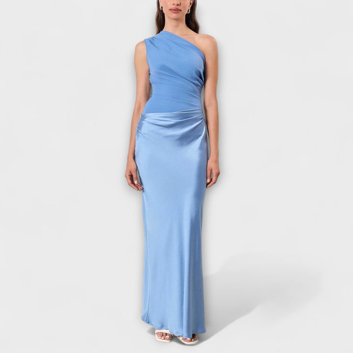 Robe maxi élégante à une épaule