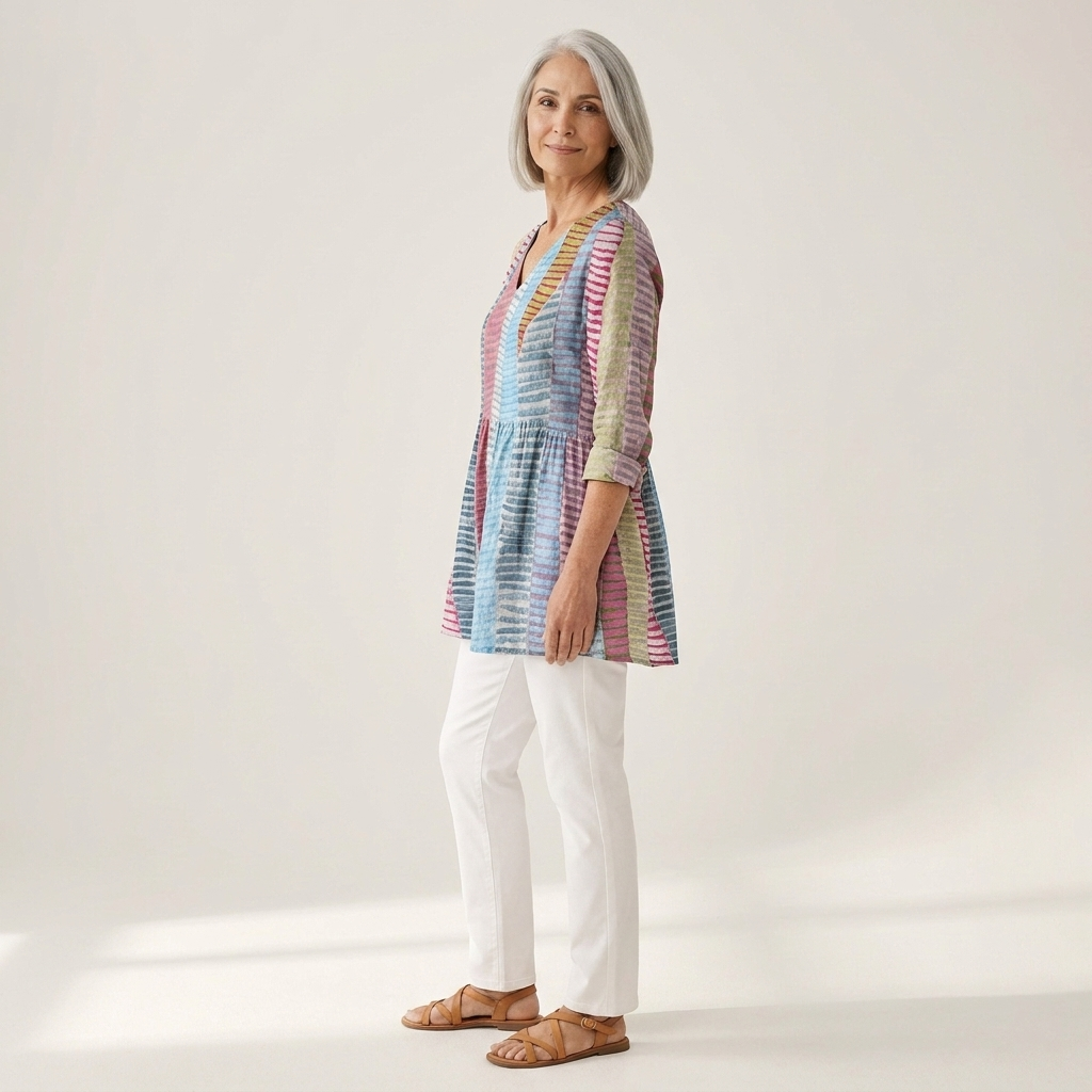 Agnès - Blouse longue imprimée