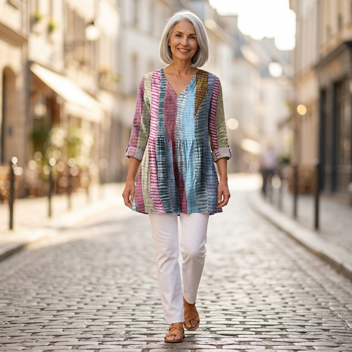 Agnès - Blouse longue imprimée