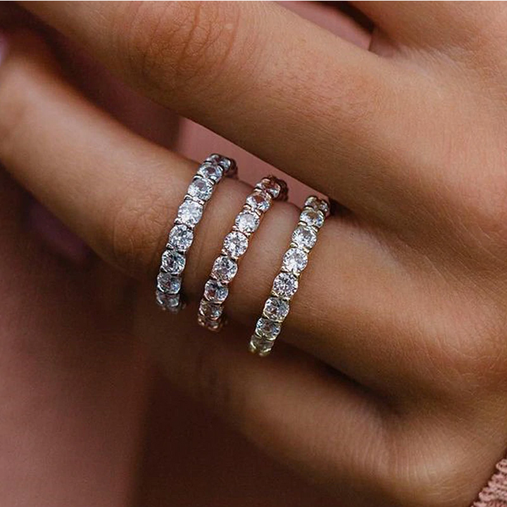 Élise – Bague en diamants à double anneau