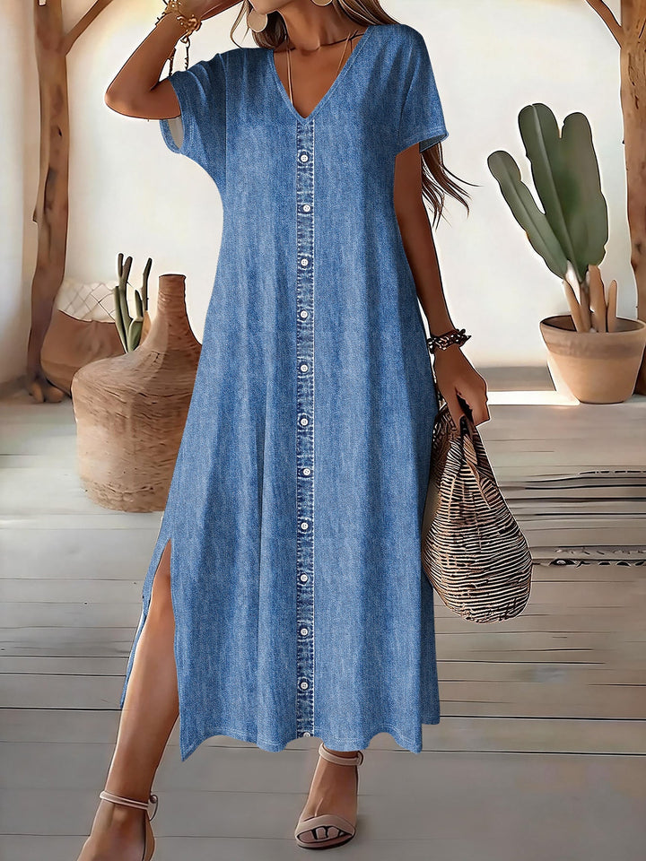 Léontine | Robe en denim rétro