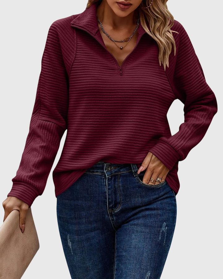 Salomé | Pull élégant à demi zip