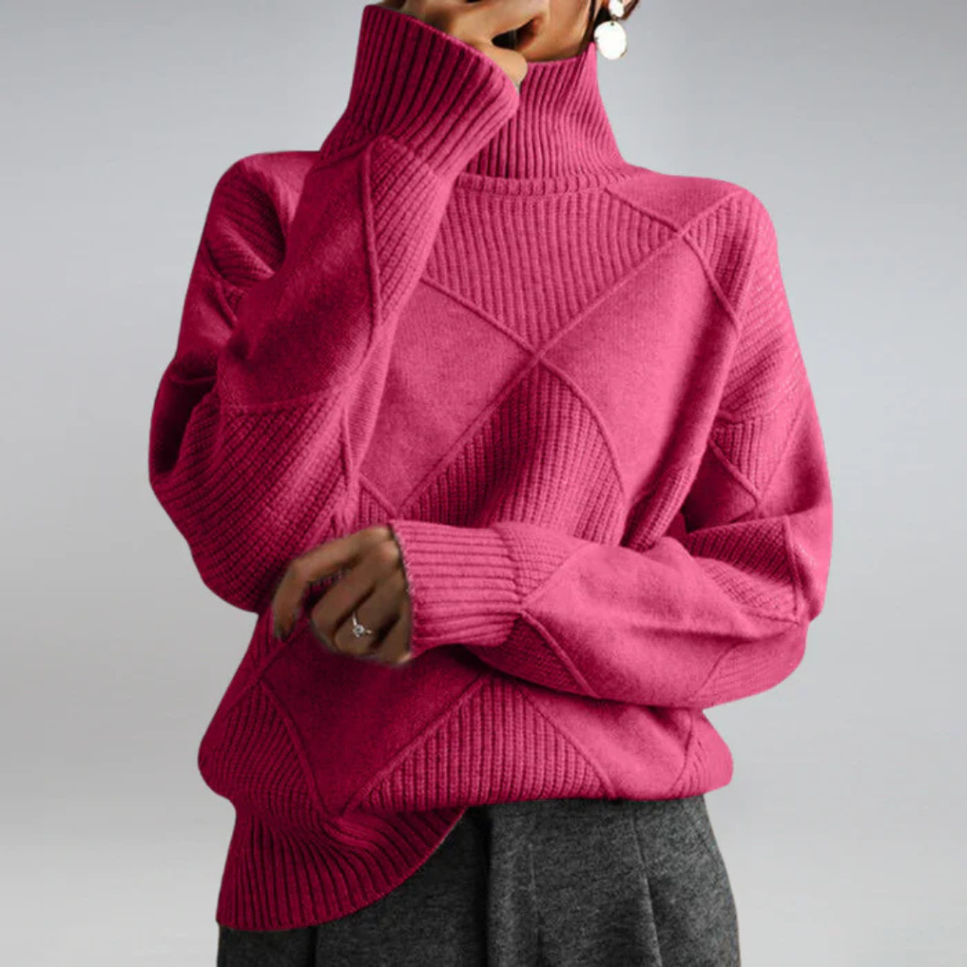 Lauren | Pull en Cachemire Luxueux à Col Montant