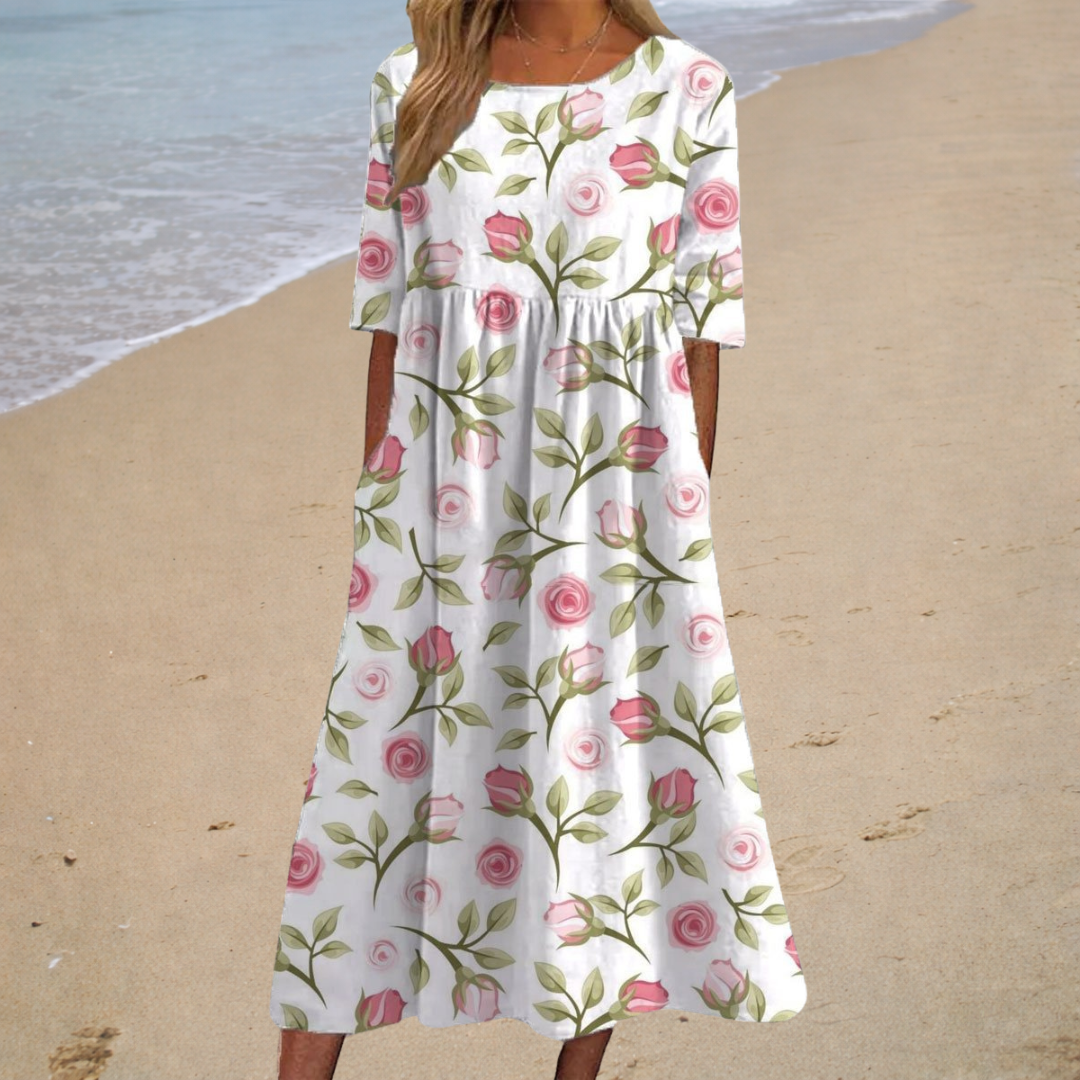 Thais - Robe longue fluide chic et confortable