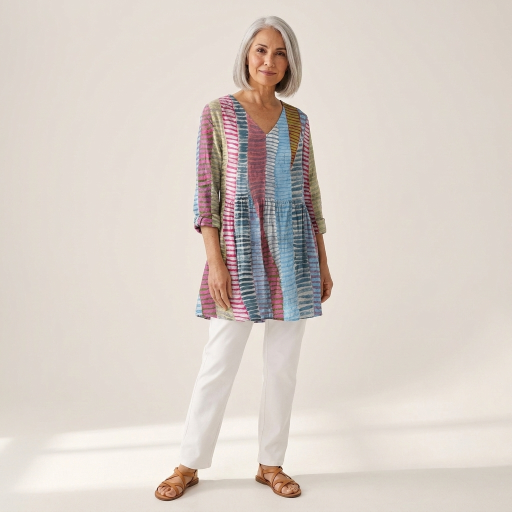 Agnès - Blouse longue imprimée