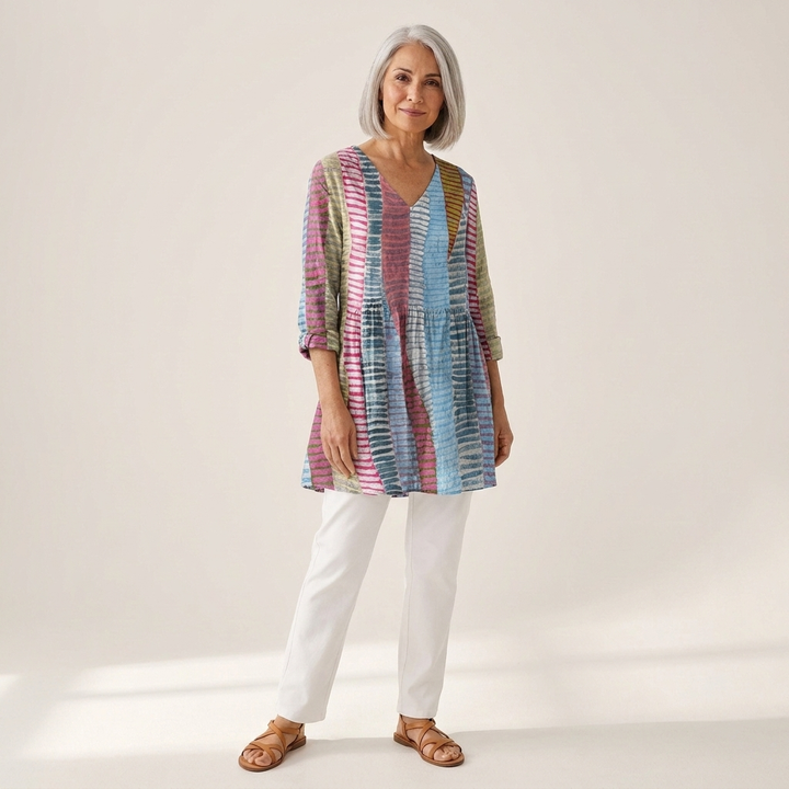Agnès - Blouse longue imprimée