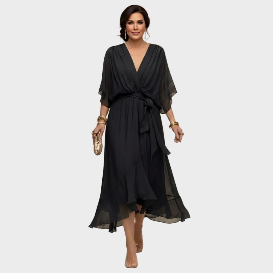 Monica Chiffon - Robe à décolleté en V