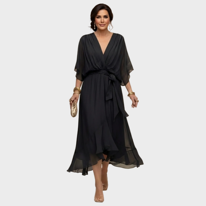 Monica Chiffon - Robe à décolleté en V