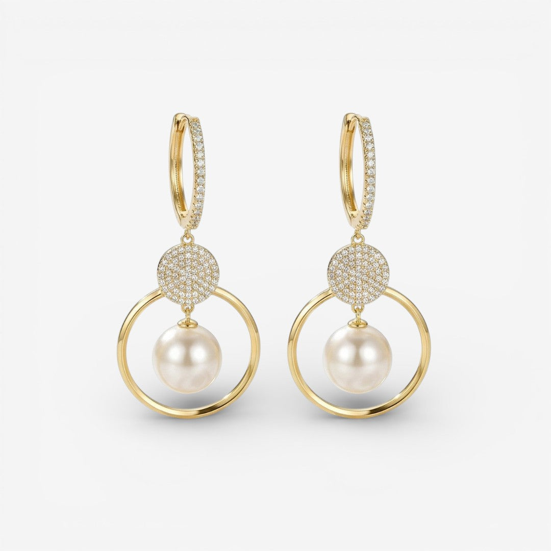 Boucles d'oreilles Zerra Luxe avec Perles Cultivées