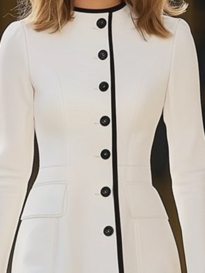 Ksenia – robe midi contrastée