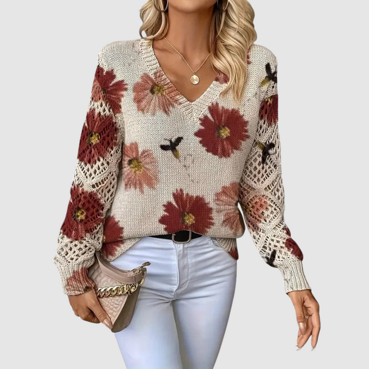 Perrine - Pull élégant avec motif floral