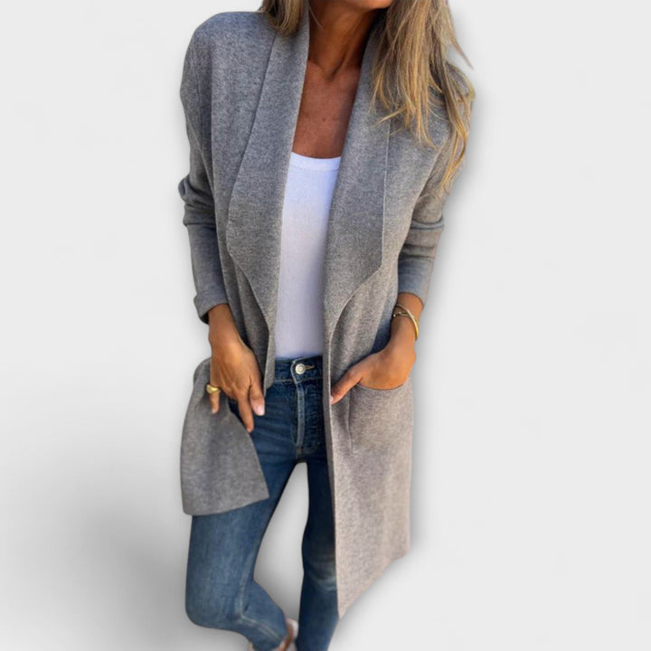 Hortense - Élégant cardigan long Grauer