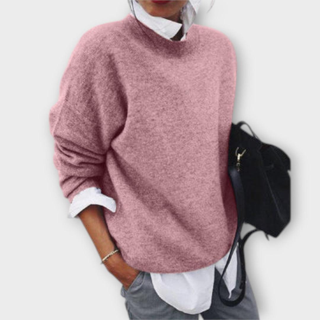 Lucie - Pull en vert olive doux