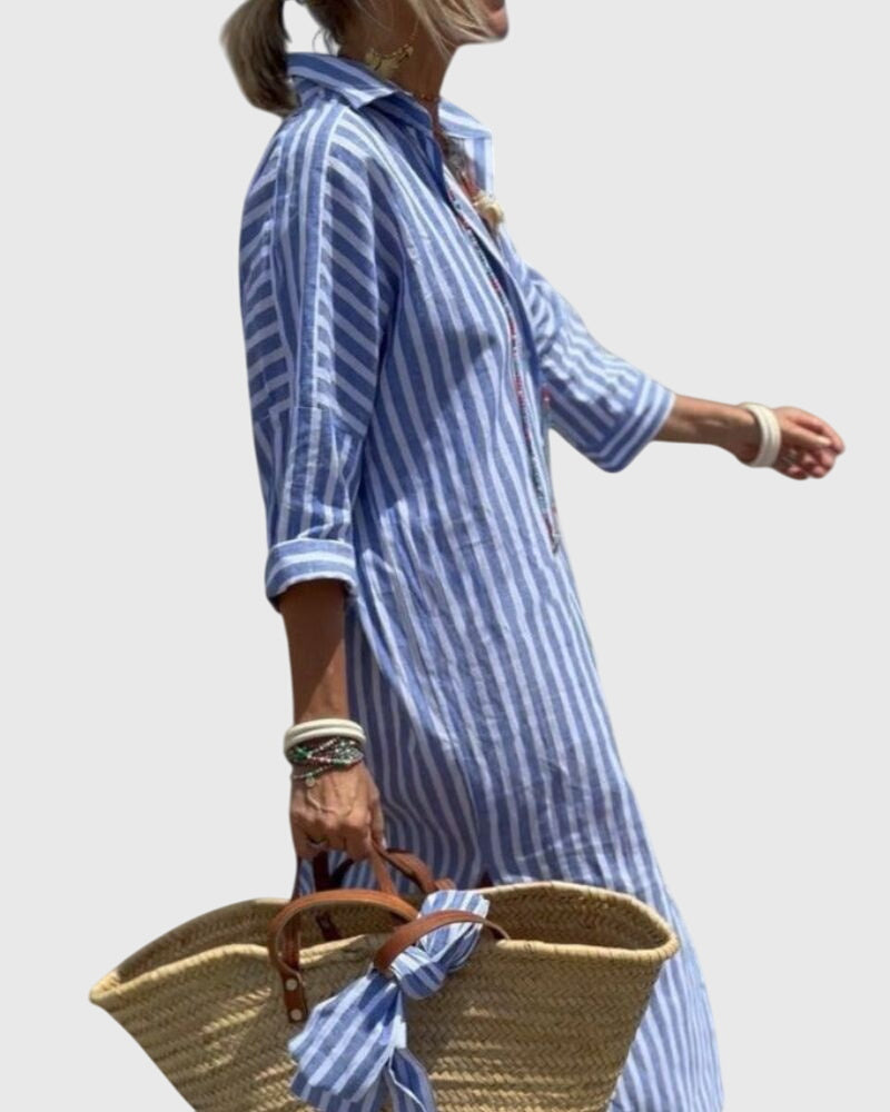 Ellen | Robe Rayée Classique