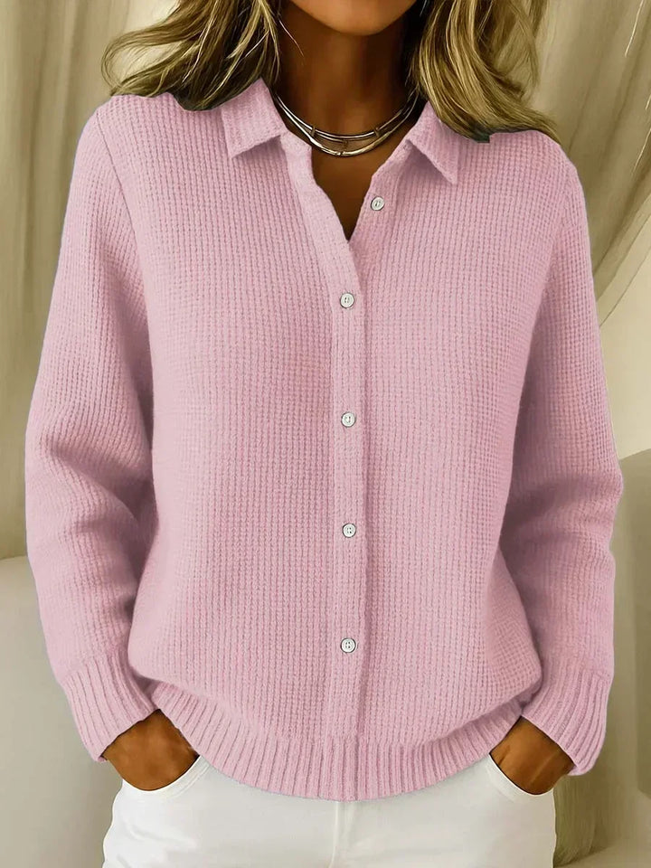 Catherine | Cardigan Boutonné Texturé Tricoté