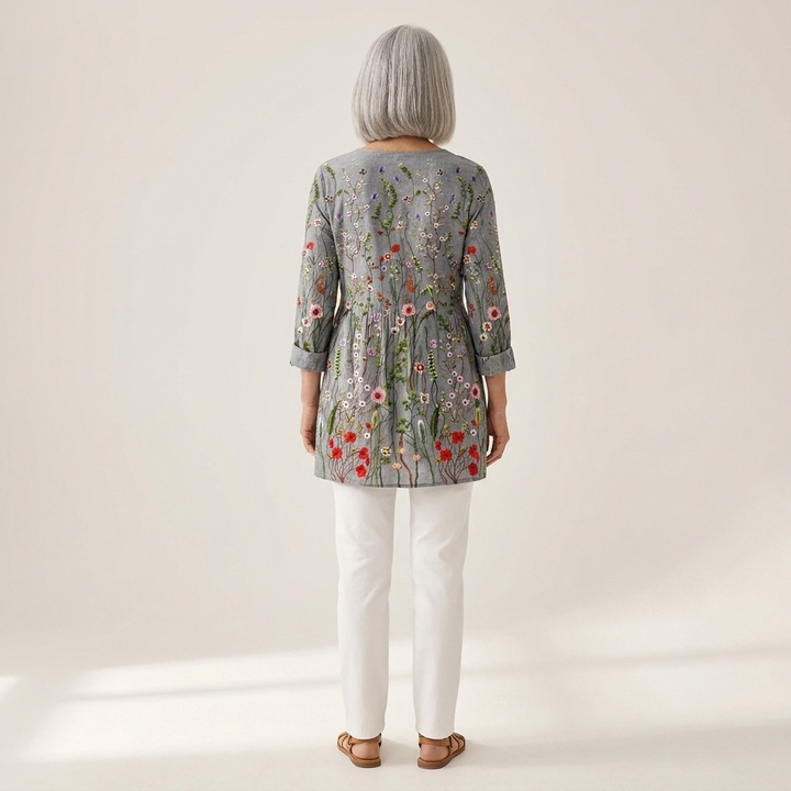 Béatrice - Blouse longue imprimée