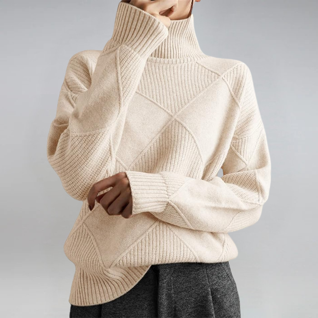 Lauren | Pull en Cachemire Luxueux à Col Montant