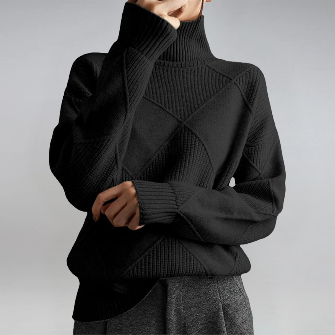 Lauren | Pull en Cachemire Luxueux à Col Montant