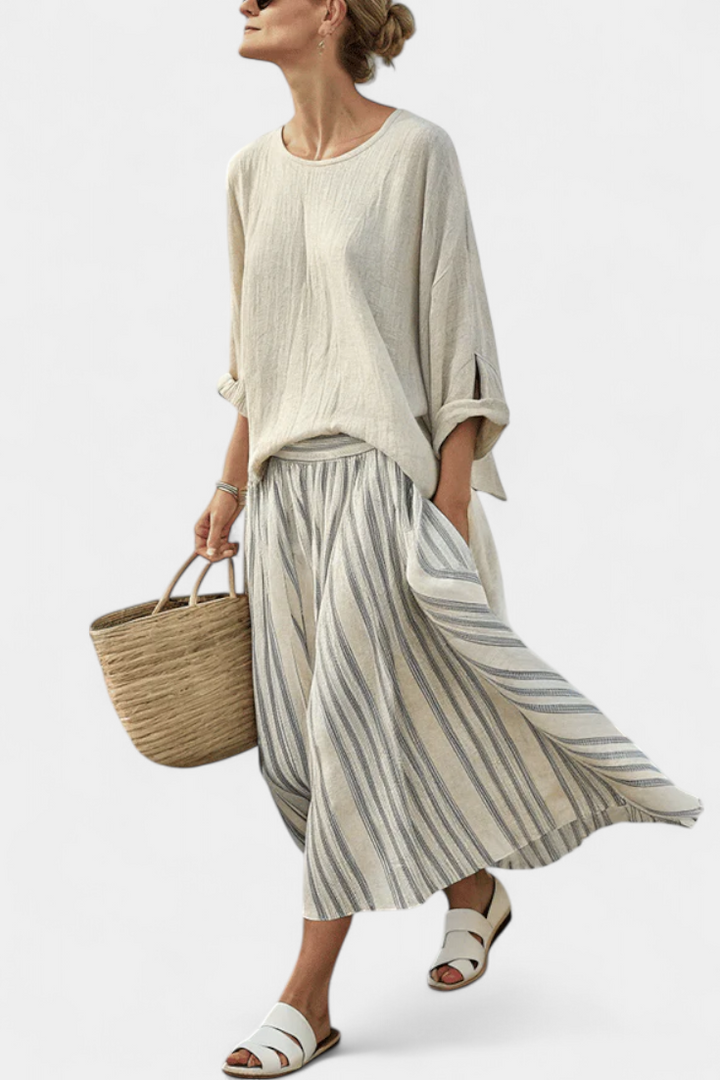 Barbara | Ensemble Daisy en tissu de bambou avec des bretelles élégantes